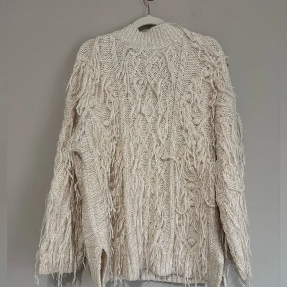 Anthropologie Fringed V-Neck Sweater - Picture 8 of 8